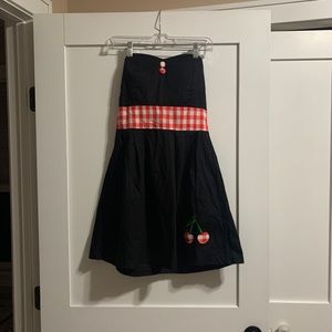 Sourpuss Strapless Dress with 🍒